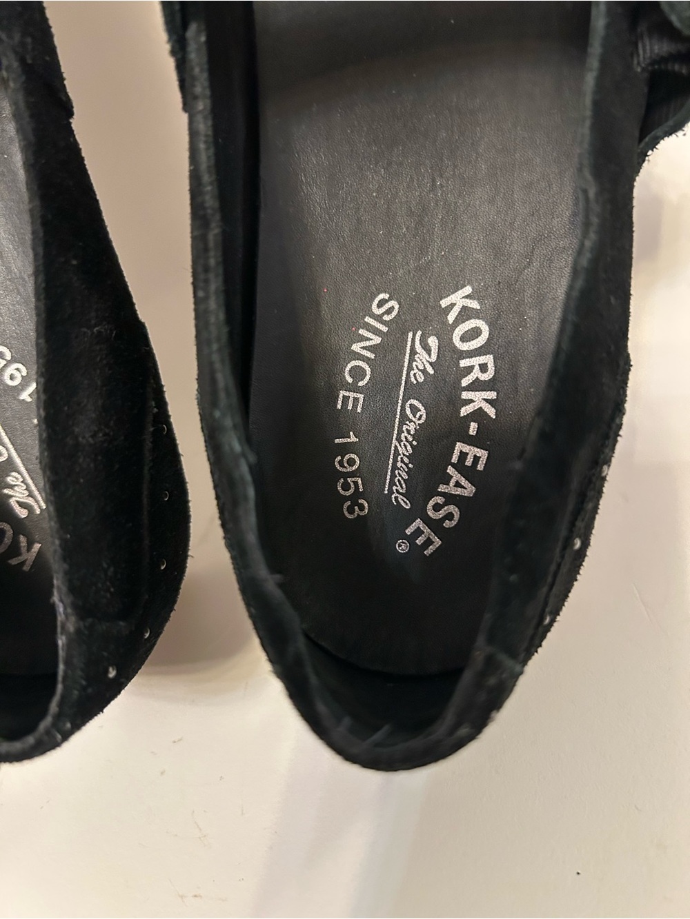Kork-Ease Black Suede Mary Jane Loafers with Stud Detail - Picture 14 of 16